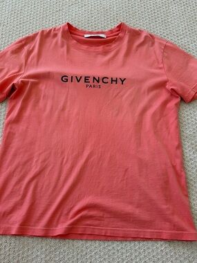 Givenchy Coral Logo Crewneck T-Shirt